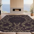 thumbnail image 2 of Design&I 8'x10' Washable Area Rug Wildlife Motif Frame Botanical Scroll Border Vintage Gothic Moth Playful for Dining Room, Large Office, Lounge, Snag-Free, 2 of 7