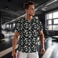 thumbnail image 3 of Wukai Daisies Flowers Print Men's Short-Sleeved Mesh T-Shirt,Quick-Dry Short Sleeve Workout T-Shirt-XX-Large, 3 of 8