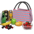 thumbnail image 3 of Defioc American Patriotic Stars And Stripes Print Lunch Bag for Women Men,Insulated Lunch Bag Leakproof Cooler Tote Bag Organizer for Work Picnic or Travel, 3 of 6