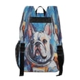 thumbnail image 3 of ALAZA Clear Backpack Oil Paint Dog Astronaut PVC Transparent BookBag, 3 of 7