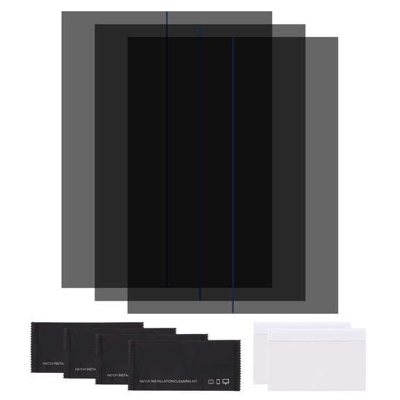 Uxcell 3 Set Polarized Film, 10.5" Adhesive Polarized Sheets Linear Polarizing Filter with Cleaning Kit Scraper for LCD Screen Repair Physics Education, 90 Degree