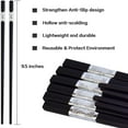 thumbnail image 6 of Rohy 10 Pairs Fiberglass Chopsticks Reusable Alloy Dishwasher Safe Non-Slip 9.4 inch Durable Silver, 6 of 7