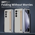 thumbnail image 6 of Dteck Case for Samsung Galaxy Z Fold 6 with Slim S Pen, Shockproof PC Case without Front Screen Protector Slim Cover for Galaxy Z Fold 6 5G,Lightgray, 6 of 7