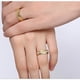 thumbnail image 3 of Anillos de acero inoxidable de cristal para hombres y mujeres, banda de boda, grabado personalizado, nombre, encanto, regalo, amante, Color dorado, 3 of 4
