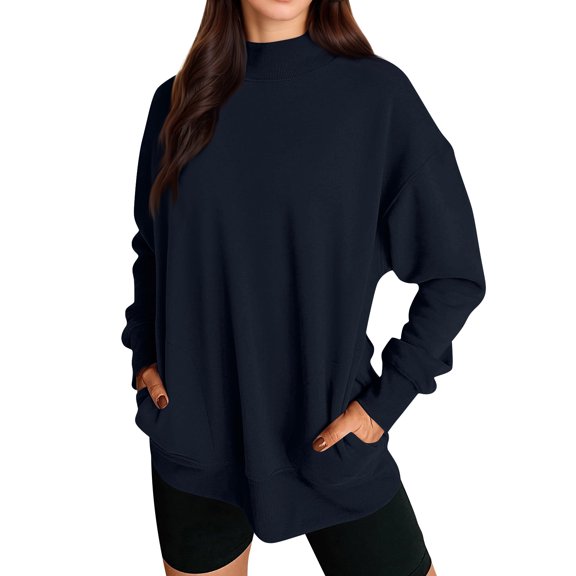 Womens Oversized Sweatshirts Crewneck Pullover Sweaters Casual Long Sleeve Fall Winter Fashion Outfits Clothes M