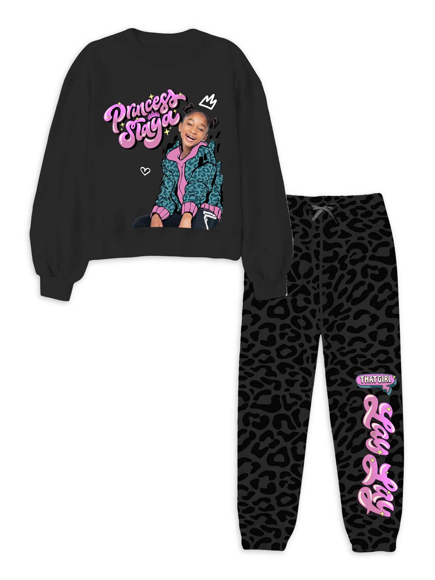 Star Ride Girls 2-Piece Hoodie and Jogger Sweatpant Set 