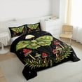 thumbnail image 3 of jejeloiu Red Mushroom Bedding Comforter Set,Green Moth Twin Comforter Sets,Tropical Botanical Leaves Bedding Set For Girl Child,Microfiber Bedroom Decor Reversible,2pcs, 3 of 8