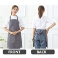 thumbnail image 3 of Cocina Delantal Canvas Funda protectora impermeable Simple Tareas domésticas Delantales Trabajar Ropa de trabajo con bolsillo para restaurante Cafetería Green Green Noticed HA011665-06, 3 of 7