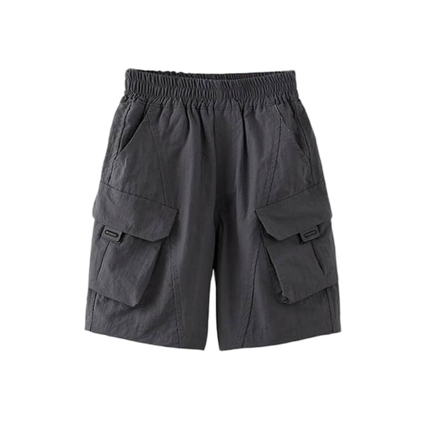 Vestido de Verano Corto Niños Ropa de Trabajo de Color Sólido Casual Delgado Suelto Pantalones de Longitud Media Pantalones de Bebés