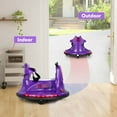 thumbnail image 4 of Costway 12V Bumper Car for Kids Toddlers Electric Ride On Car Vehicle with 360° Spin Purple, 4 of 11