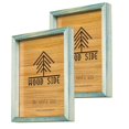 thumbnail image 4 of Blue Wooden Picture Frame 18x24 - Natural Rustic Solid Wood Thick Borders, Wall Mounting Poster Photo Frames, 4 of 5