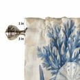 thumbnail image 4 of Blue Coastal Valances for Windows Farmhouse Kitchen Curtains Valances Rod Pocket Valance Curtains for Kitchen Windows Nautical Summer Beach Starfish Shell Window Valances for Bathroom Bedroom 54"x18", 4 of 6