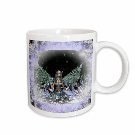 

3dRose Winter Solstice Winter Fairy Ceramic Mug 15-ounce