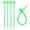 apple green, variant on 5 Pcs Sturdy Silicone Twist Ties Reusable Rubber Cable Organizers for Home and Office Daily Use in Assorted Color