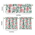 thumbnail image 6 of Pioneer Kitchen Curtains and Valance Set 24 Inch Tier Hand Drawn Roses Curtains Small Drapes for Cafe Living Room Bathroom Farmhouse 3 Pieces Set Rod Pocket, 6 of 6