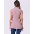 thumbnail image 4 of DARING DIVA Women's Button Down Sleeveless Pockets Mid-Long Denim Vest S Pink, 4 of 6