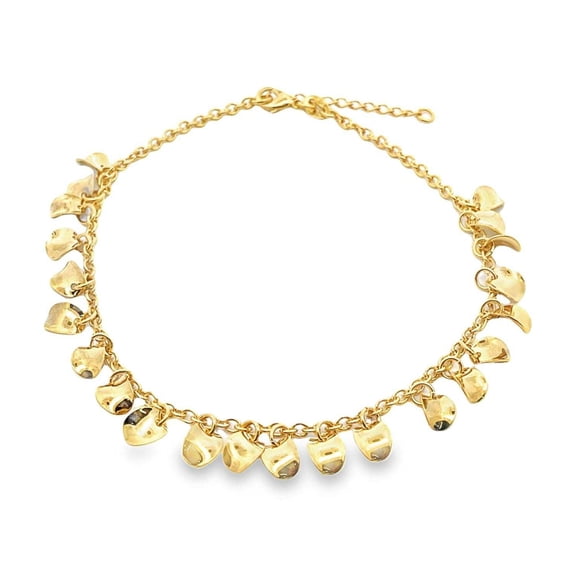 18K Gold Filled Charm Anklet (E111)