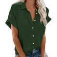 thumbnail image 1 of Camisetas de Corta con Cuello en V Verde Oscuro XXXL, 1 of 4