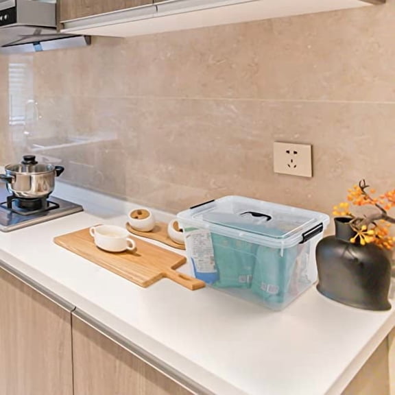 18 Quart Clear Plastic Storage Boxes, 4-pack Storage Totes Containers with Lids