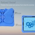 thumbnail image 3 of GSFY Case Compatible with iPad Air 11 inch M3 2025 / M2 2024, iPad Air 10.9 4th&5th Gen 2022/2020, Light EVA 360° 3D Butterfly Kickstand Shockproof Case Cover with Pencil Holder, Blue BTFLY, 3 of 7