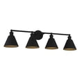 thumbnail image 4 of Trade Winds Marco 4-Light Bathroom Vanity Light in Matte Black, 4 of 5