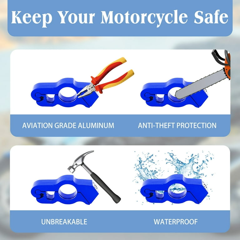 Motorcycle Lock, Handlebar Lock With 2 Keys, Anti Theft Motorcycle