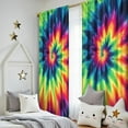 thumbnail image 5 of Blackout Kids Curtains,Rainbow Tie Dye Mandala Pattern Childrens Insulated Curtains Set Of 2,Bedroom Essentials,Toddler Room Decor 52"x84", 5 of 5