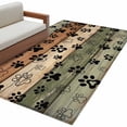 thumbnail image 2 of Area Rug for Living Room, Sage Green Brown Non-Slip Indoor Large Carpet for Bedroom/Dining Room, Farmhouse Dog Paw Vintage Washable Low-Profile Rectangle Floor Mat Runner Rugs - 3 x 5 Ft, 2 of 7