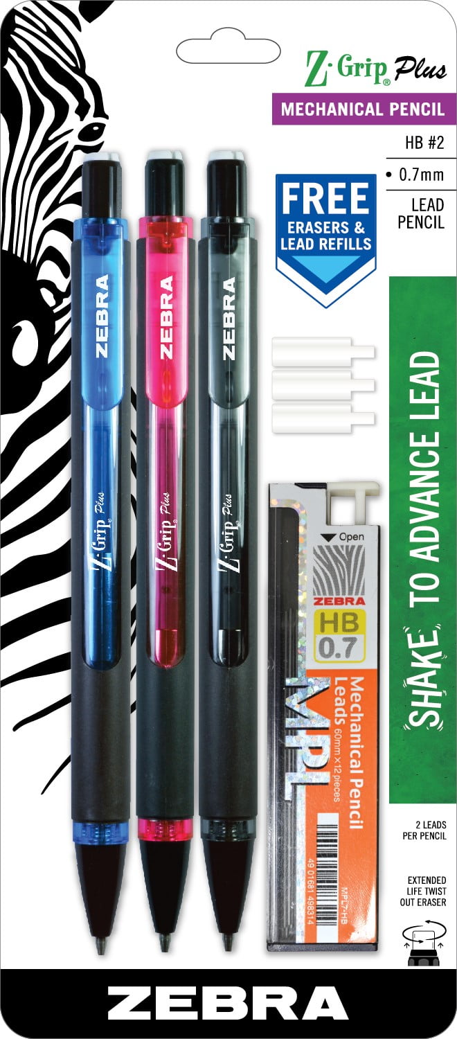 .7Mm 1 Dozen ~ Free Shipping Blue Zebra 52620 Z-Grip Max Mechanical Pencils 