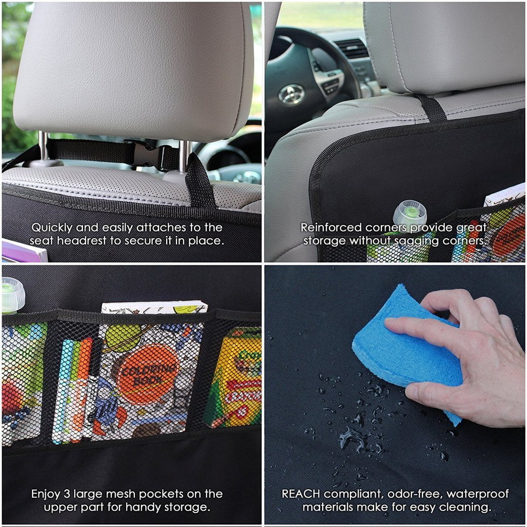 Seat Back Protectors 2 Pack Premium Waterproof Reinforced Corners Odor Free New