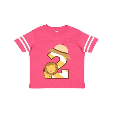 

Inktastic 2nd Birthday Safari Lion 2 Year Old Gift Toddler Boy or Toddler Girl T-Shirt