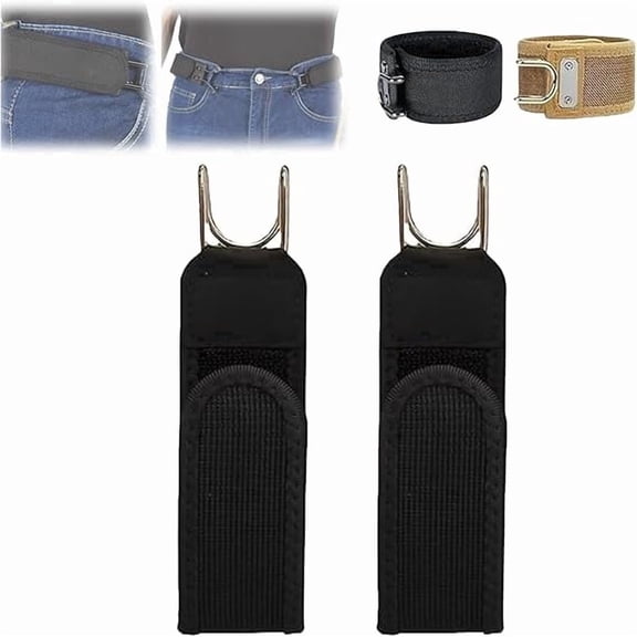 TELOLY 2Pcs No Buckle Belts for Men,Buckleless Elastic Waist Belt with Metal Hook,Invisible Loop Belt for Work,Edc&Fathers Day Gifts for Husband Buckle Free Belts for Men