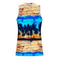 thumbnail image 3 of VEKDONE 2025 Clearance Plus Size Tanks Tops for Men Trendy Palm Tree Graphic Tee 3D Print Blouse Casual Beach Vacation Tank Top Outdoor Sport Gym T-shirt Blue XXXL, 3 of 4