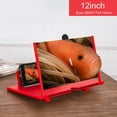 thumbnail image 2 of Screen Magnifier New Version, 2025 Upgrade Mobile Phone Foldable Screen Magnifier, HD Phone Screen Amplifier, Portable 3D Screen Stand Cool Gadgets for Home Use Men, Women Travel (Red, 12 inch), 2 of 8