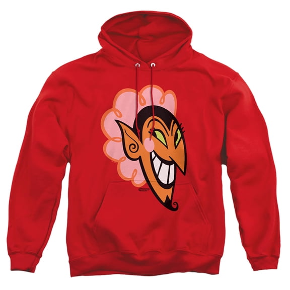 The Powerpuff Girls Him Devil Face Adult Pull-Over Hoodie, Red, Large