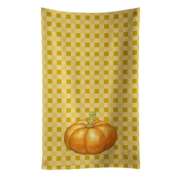 Carolines Treasures BB7209KTWL Pumpkin on Basketweave Kitchen Towel 15 X 28" multicolor