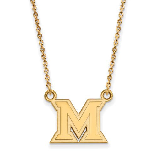 10k Yellow Gold Small Initial Pendant Necklace