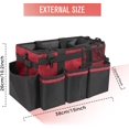 thumbnail image 5 of SUMMIT Wearable Cleaning Caddy, Cleaning Caddy Supplies Organizer with Handle & Shoulder Straps for Housekeepers, Under Sink & Car Cleaning Tool Organizers Bag with 4 Foldable Divider (Wine), 5 of 14