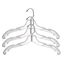 Clear Plastic Hangers 25 Pack - 17 Inch Clothes Hangers - Swivel Hook Closet Hangers - Non Slip Hangers for Clothes - Durable Shirt Hangers for Hanging Clothes 17"