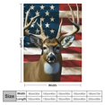 thumbnail image 4 of BCIIG American Whitetail Deer Fleece Blanket for Bed, Deer Fleece Throw Blanket for Men, Women & Kids - American Flag Gifts Deer Blanket Throw Plush Blanket Super Soft Throw Blanket 60x80in, 4 of 6