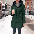 thumbnail image 6 of qucoqpe Women's Plus Size Hooded Puffer Jacket Fashion Zip-up Quilted Cotton Coat Lightweight Winter Long Sleeve Down Coats with Zipper Pockets, 6 of 8