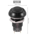 thumbnail image 4 of On-Off Latching Waterproof 12mm Push Button Switch SPST 2A IP67, Black,1 switch button,black, 4 of 8