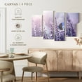 thumbnail image 4 of Elephant Stock Lavender Flower Wall Art - Horizontal Multi Panel Canvas - Living Room Wall Decor - Floral And Botanical Multi Panel - Purple And Blue Decor - 24" x 14", 4 of 4