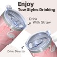 thumbnail image 4 of Flamingo Coffee Mug 20OZ with Handle Stainless Steel Insulated Tumbler Cup Leak Proof Double Wall Vacuum Design Gifts for Women Girls on Birthday Christmas Summer, 4 of 6