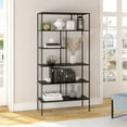 thumbnail image 4 of Henn&Hart 36" Blackened Bronze Metal Bookcase, 4 of 8
