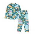 thumbnail image 2 of Kll Icecream Truck Print Women'S Long Sleeve Pajamas With Pants Sleepwear Loungewear 2 Set-Medium, 2 of 9