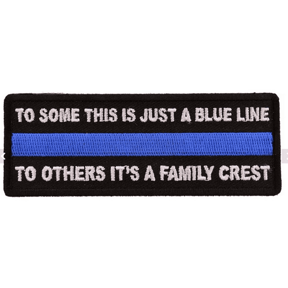 TO SOME THIS IS JUST A BLUE LINE, TO OTHERS IT'S A FAMILY CREST POLICE PATCH - Color - Veteran Owned Business.