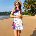 thumbnail image 3 of Fuzoiu Colorful Bulldog Print Women's Sleeveless Dress,Summer Dresses for Women,Casual Sundresses,Beach Sleeveless T-shirt Swing Dress with Pockets, 3 of 7