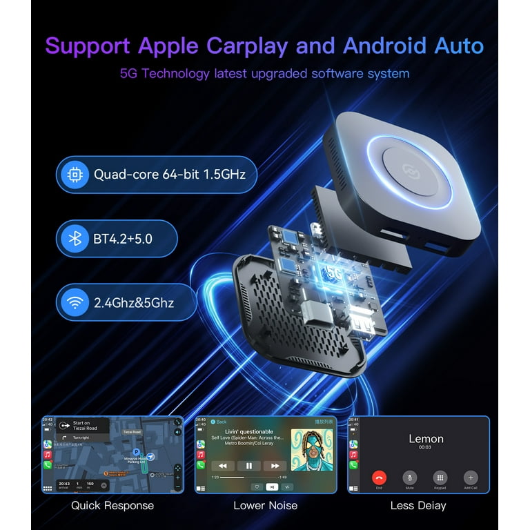Wireless CarPlay Adapter, Wireless Android Auto Adapter with