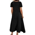 thumbnail image 3 of Gvmfive Womens Casual Cotton Linen Sleeveless Plain Long Dress with Pockets, 3 of 6